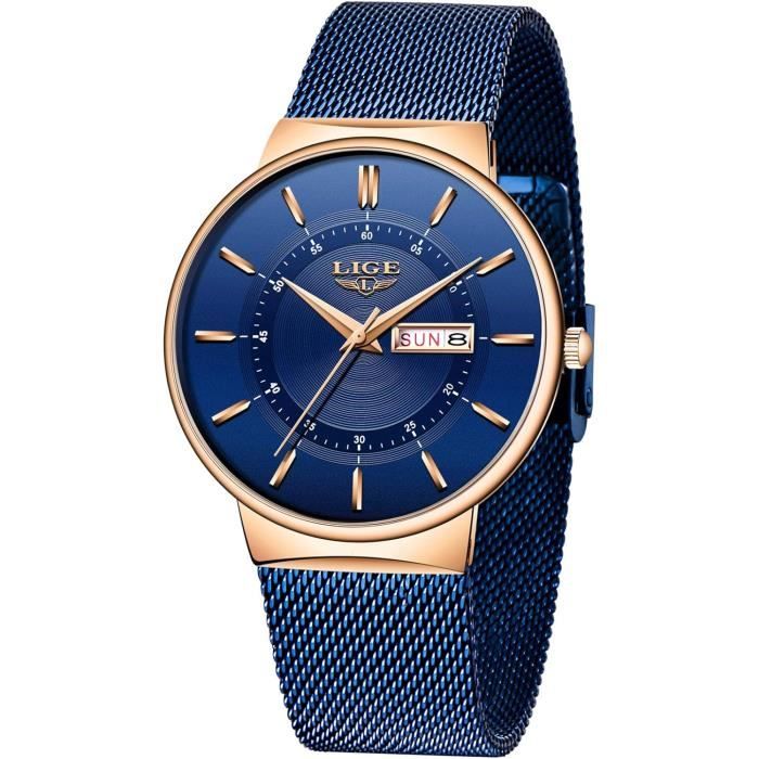 PINIDOUS Montre Sport Pour Femmes Et Adolescents - Montre Digitale Analogique Waterproof Avec Chronomètre, Alarme, Compte à Rebours Et Rétroéclairage 7 Couleurs