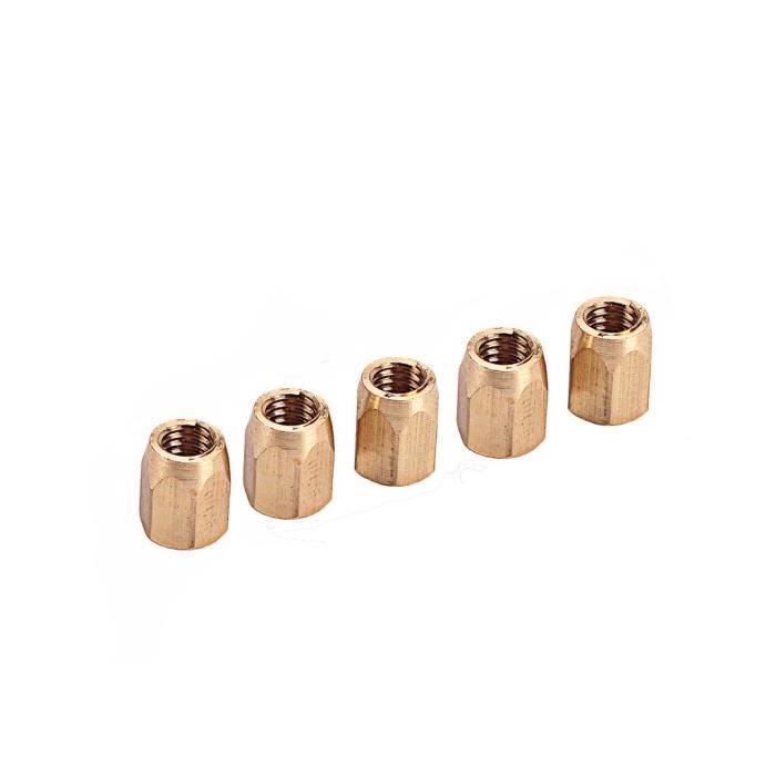 Écrou En Laiton Plaqué Or Pour Basse 4 Cordes 38 Mm – Fond Plat, Compatible Fender Jazz Bass – Idéal Pour Améliorer L'intonation Et La Stabilité