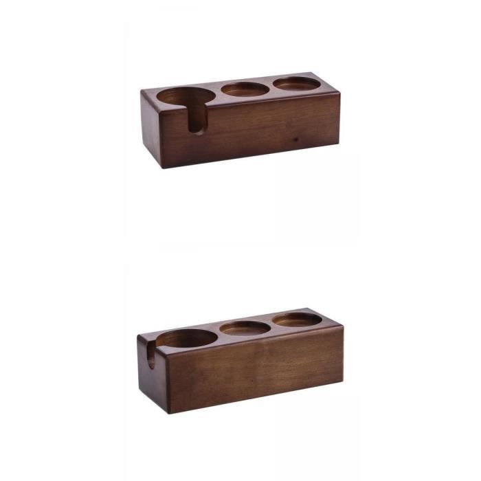 KuGuo The Force Tamper Impact Automatique Pression Constante Réglable Et Nivellement Automatique Tamper à Café Méduse Brun Rougeâtre Manche En Bois Set (Ensemble Standard, 58.50mm