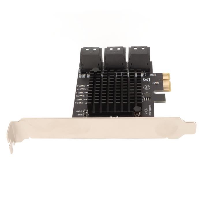 Adaptateur M.2 SATA, Carte D'extension PCIE Vers SATA Avec Chipset JMB585, Carte D'extension M.2 M-Key 5 Ports SATA 3.0 6 Gbps Pour L'extension Des