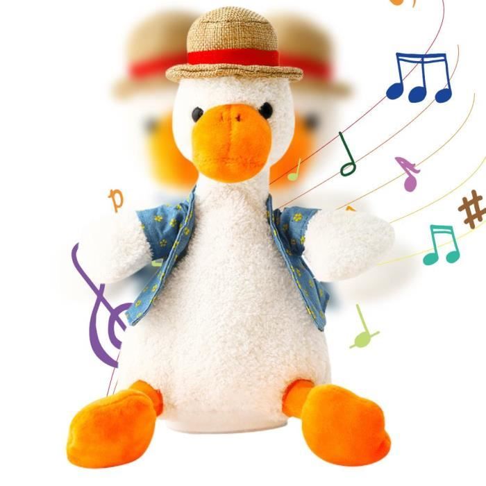 Peluche Animée Gemmy - Canard Chantant Col Rouge - Wobbler - Occasion