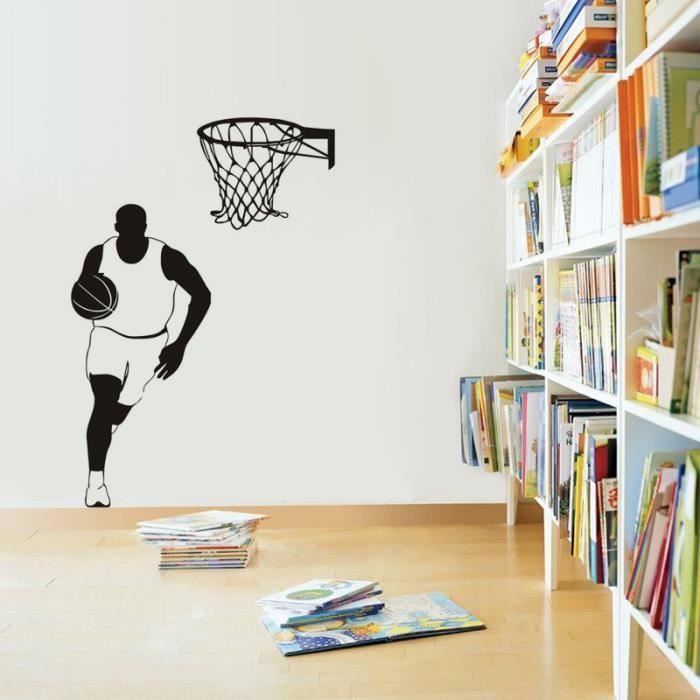 Sticker Decoration Murale Salon Chambre Basketball Slam Dunk 8506