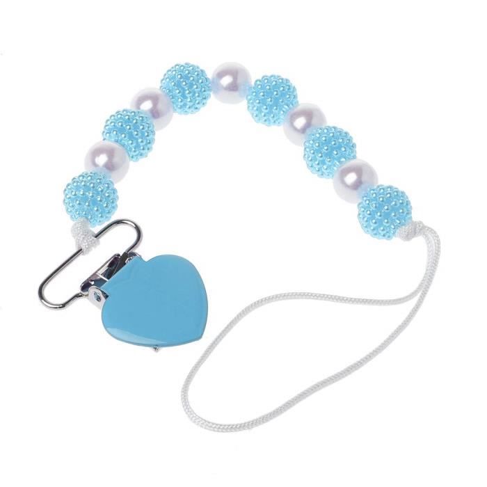 Attache Sucette Accroche Tetine Attache Sucettes Pour Bebe Garcon Et Fille Perles De Couleur Bonbons A La Chaine Sucette Bleu Cdiscount Puericulture Eveil Bebe