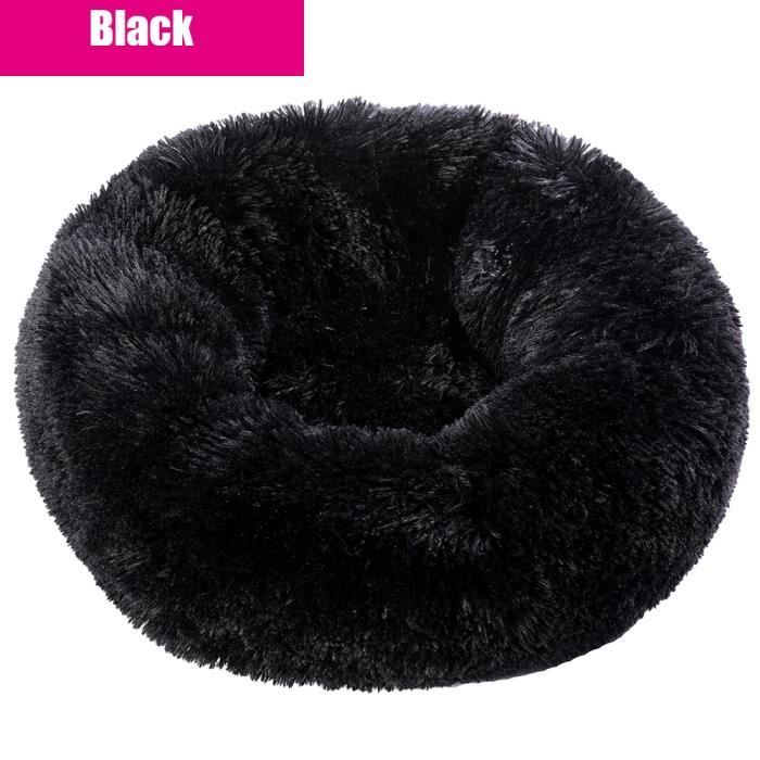 Comparer les prix de PANIER CHIEN,Black-M Diameter 50cm--Grand pouf pour chien, forme ronde, lavable, lit pour les animaux, chaud pour l'hiver, en peluch