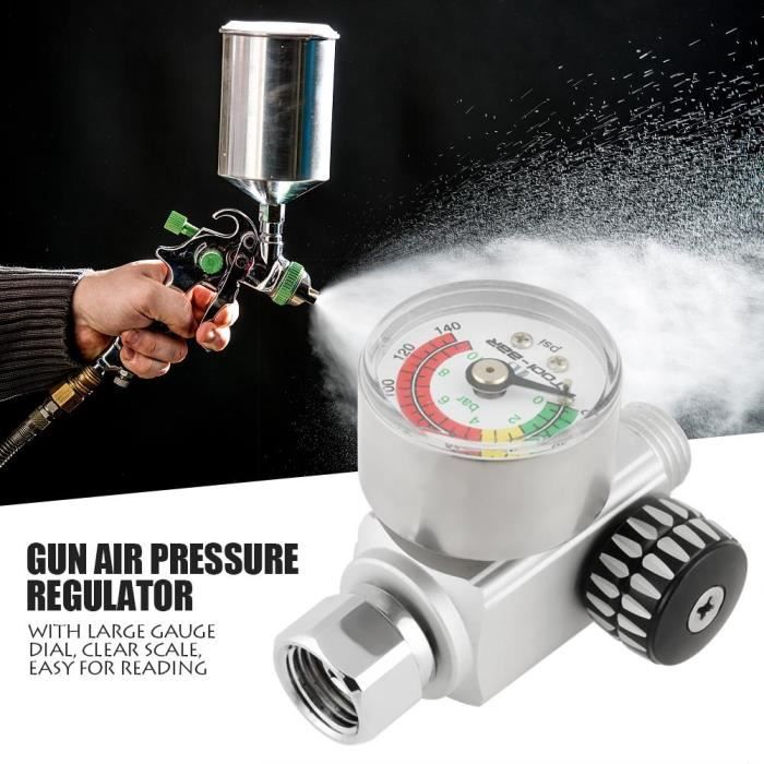 Manomètre Régulateur de pression d'air de pistolet pulvérisateur outils