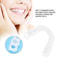 1 Paire Dents de Prothèse Dentaire Fausses Dents Blanches Cosmétiques Sourire Temporaire Confortable en Gel-silice-1