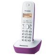 Téléphone sans fil PANASONIC KX-TG1611FRF - Répertoire 50 noms - Rétroéclairage - Fixation murale - Violet-1