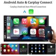 Autoradio bluetooth 1Din Carplay Android Auto lecteur multimédia mirrorlink radio FM vue arrière Lecteur MP5+Caméra télécommande-1