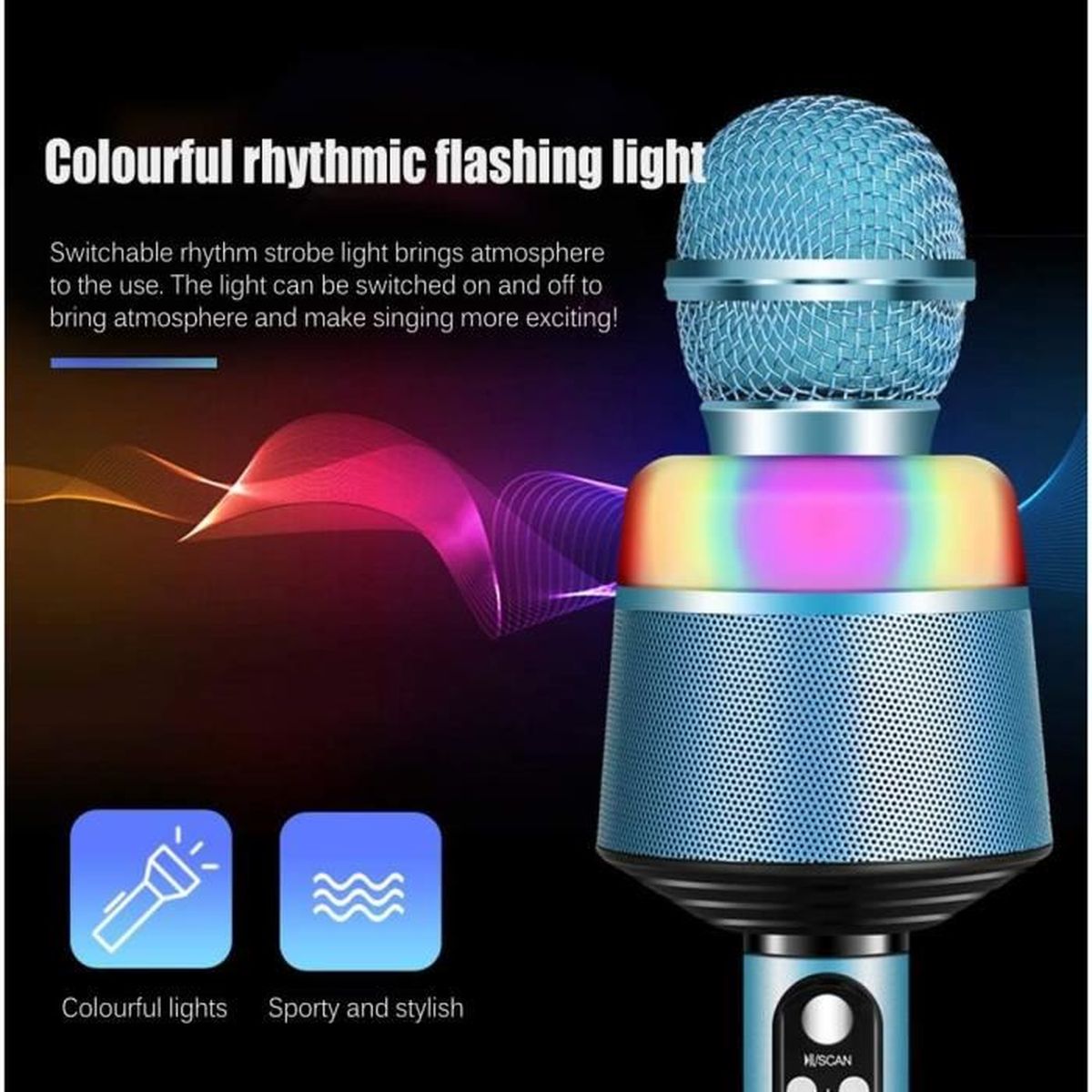 Bluetooth 2v1 karaoké microphone sans fil avec haut-parleur | Cool Mania
