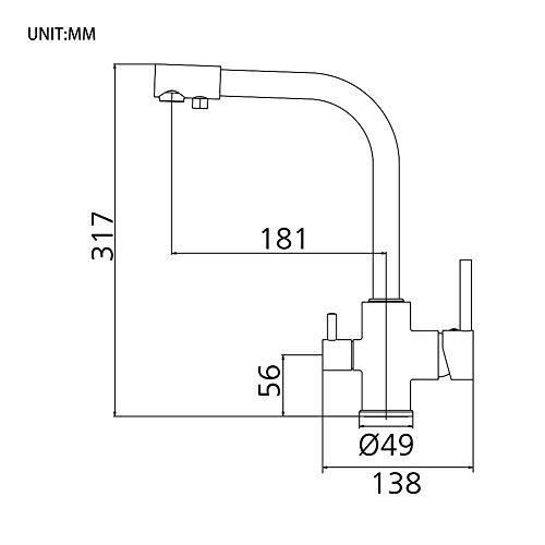 GRIFEMA DOVER G4003 Robinet de Cuisine 3 voies Mitigeur d Evier