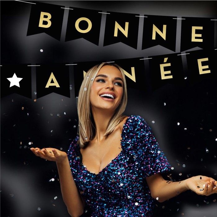 Guirlande De Fanions Dorée Paillettes En Carton | France Effect