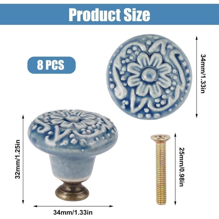 Écusson De Porte Vintage En Céramique Florale – Couvre-trou De Serrure, Shabby Chic
