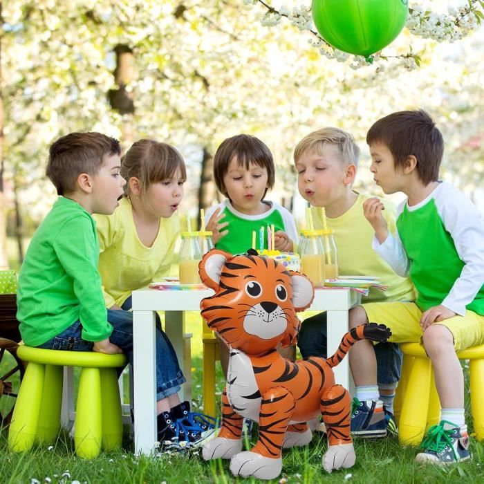 ENLACE Lot de 100 brochettes dinosaures en bois pour enfants - 13 cm - Brochettes à fromage - Décoration de cocktail - Brochettes de fête pour boissons et gâteaux