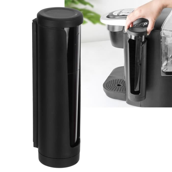 Distributeur de tasses bouton en plastique porte - gobelet jetable (noir)  9,5 37,5 cm