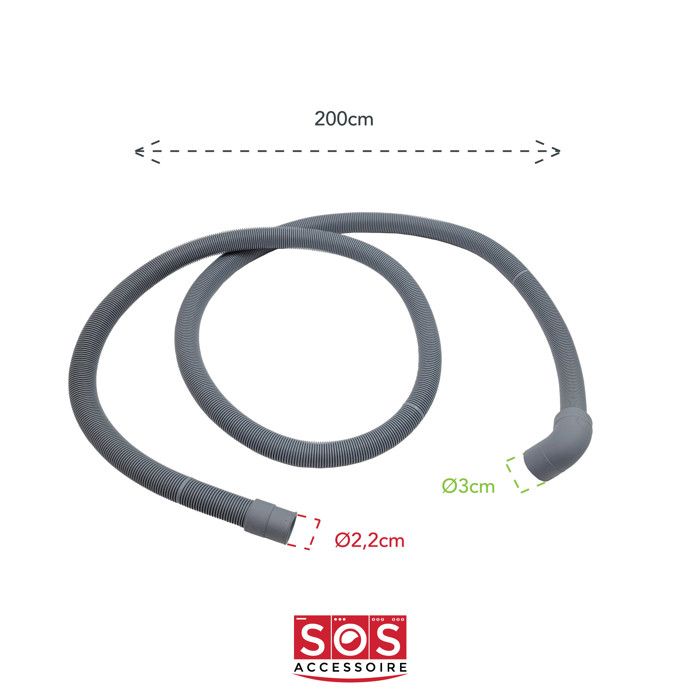 Tuyau De Vidange Pour Lave-vaisselle - Compatible PROLINE 34420852, 407927 Et Nombreuses Marques (THOMSON, SAMSUNG…) - 6