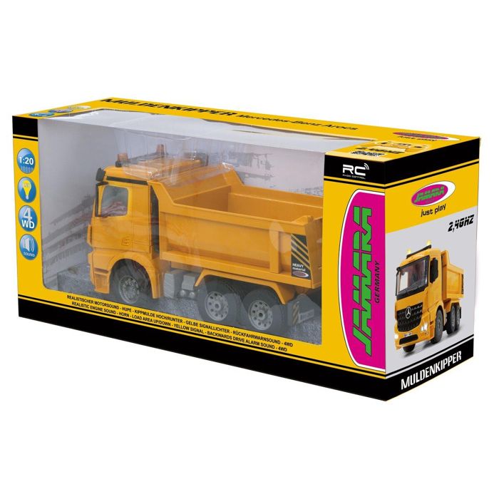 CAMION BENNE JOUSTRA filoguidé avec phares ref 2893 dans sa boite état