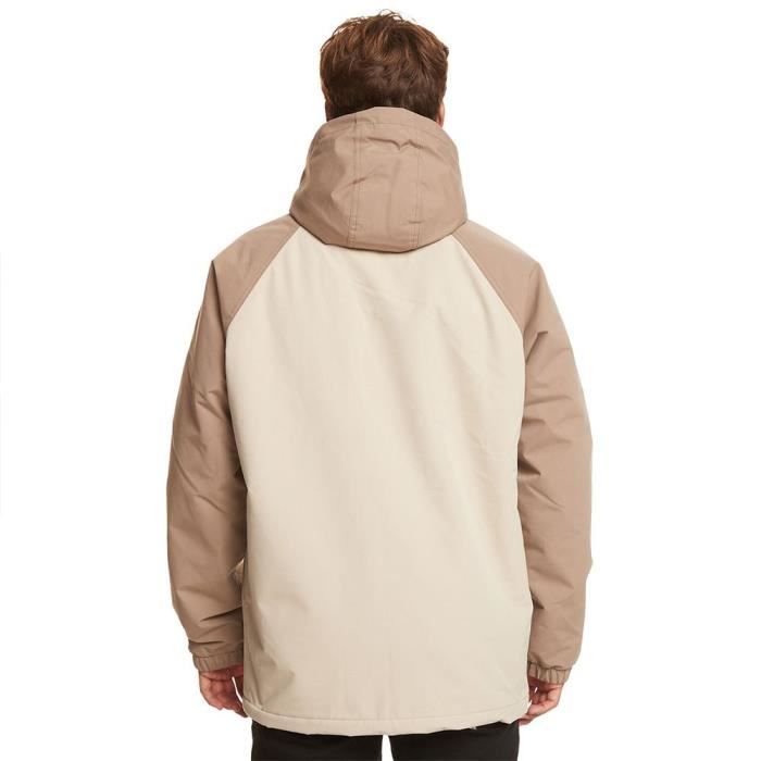 Parka impermeable homme Quiksilver M Beige Plaza taupe