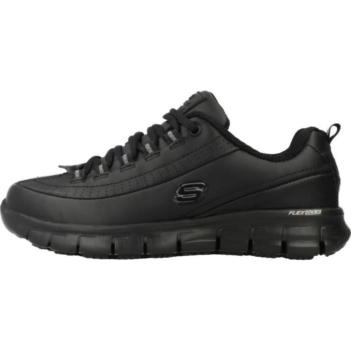 Basket Skechers Femme 75478 Noir Lacets Semelle int. Gomme