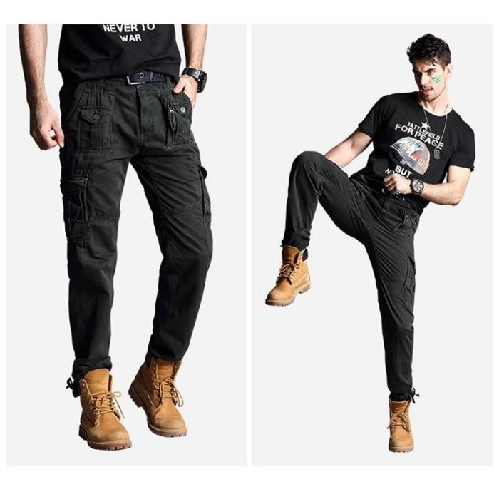 Pantalon Cargo Militaire Homme - Décontracté, Pratique, En Polyester - Pour Travail, Randonnée, Style Urbain