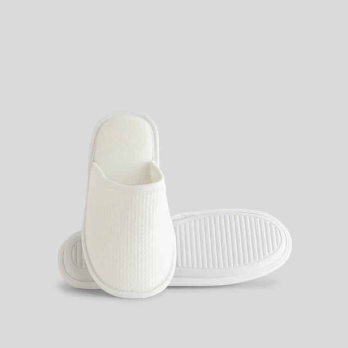 MONOPRIX Pantoufle nid d abeille Blanc F minin Blanc