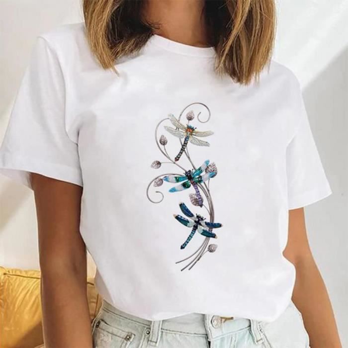 Tee shirt hotsell manche papillon