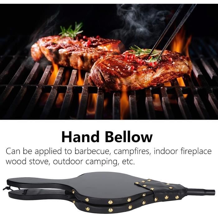 1 soufflet de cheminée pour camping, barbecue, barbecue, pompe à 1 soufflet de cheminée pour camping, barbecue, barbecue, pompe à