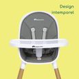 BEBECONFORT AVISTA Chaise haute évolutive, Dès 6 mois jusqu' à 6 ans (30 kg), se transforme en petite chaise enfant, Warm Grey-2