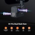 Dual Dashcam Caméra Voiture D1 Pro 2K Avec 340°FOV GPS Wi-Fi et Carte SD 32Go Incluse Enregistreur Conduite Embarquée - Kingslim-2