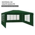 MaxxGarden Tonnelle de Jardin 3x4 m - 12m² - Pavillon pliante - Avec Panneaux Latéraux - Tente de Réception - Vert-2