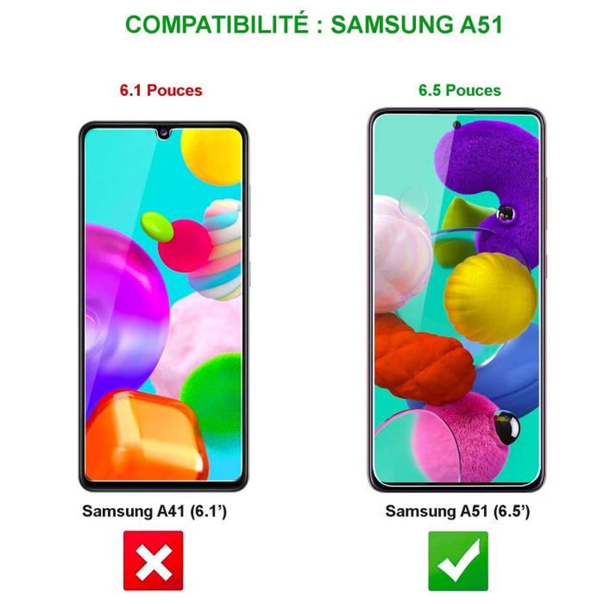 Verre Trempé Protection Film D'écran Pour Samsung Galaxy A51 4g, M40s En  Clair à Prix Carrefour