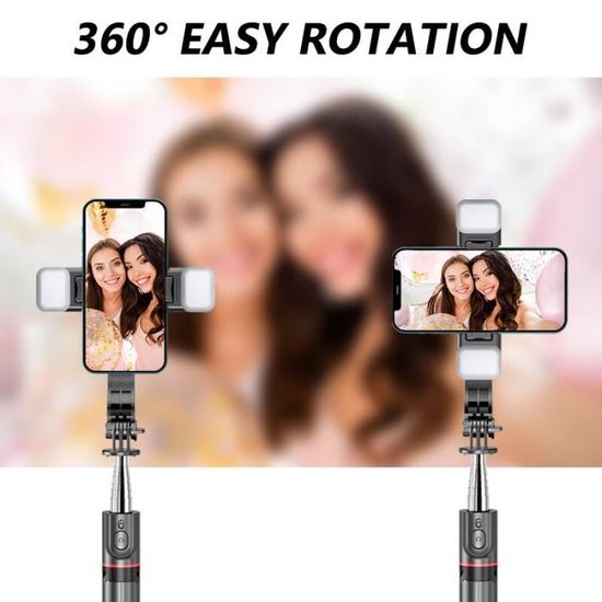 Perche à Selfie WOLFANG Pour Caméra D'Action - Télescopique 20-71cm - Compatible GoPro/Surfola