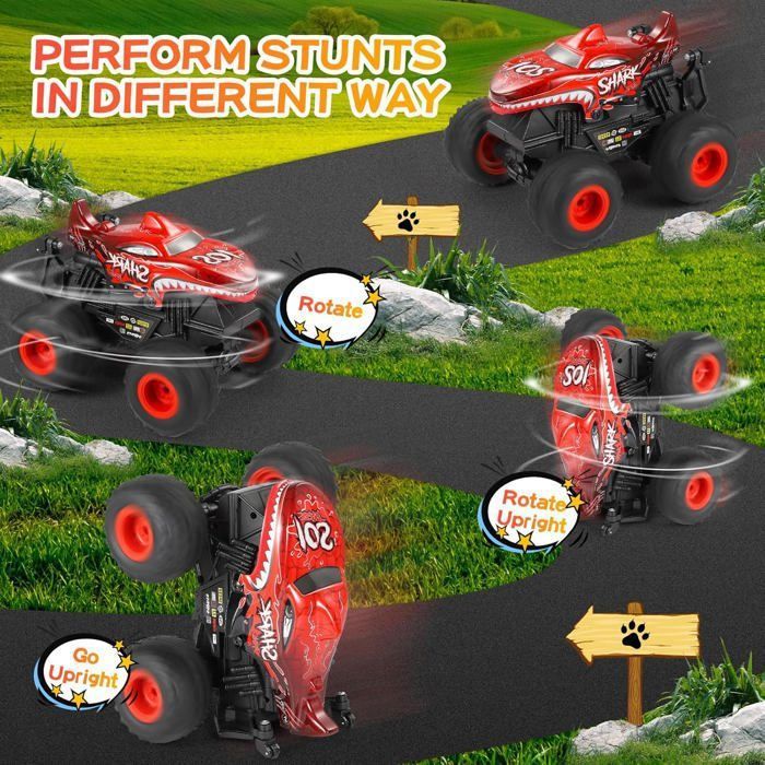 Voiture Télécommandée LED Musique 2.4Ghz - Rotation 360° Tout Terrain Pour Enfants
