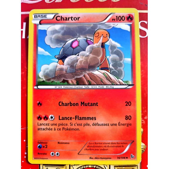 Chartor Carte Pokémon Chartor 16/106 – XY – Carte Officielle - Cdiscount Jeux ...