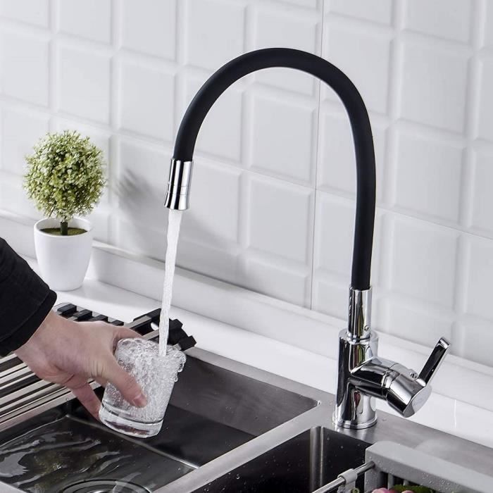 Generic robinet mitigeur cuisine avec bec flexible rotatif;ROBINET