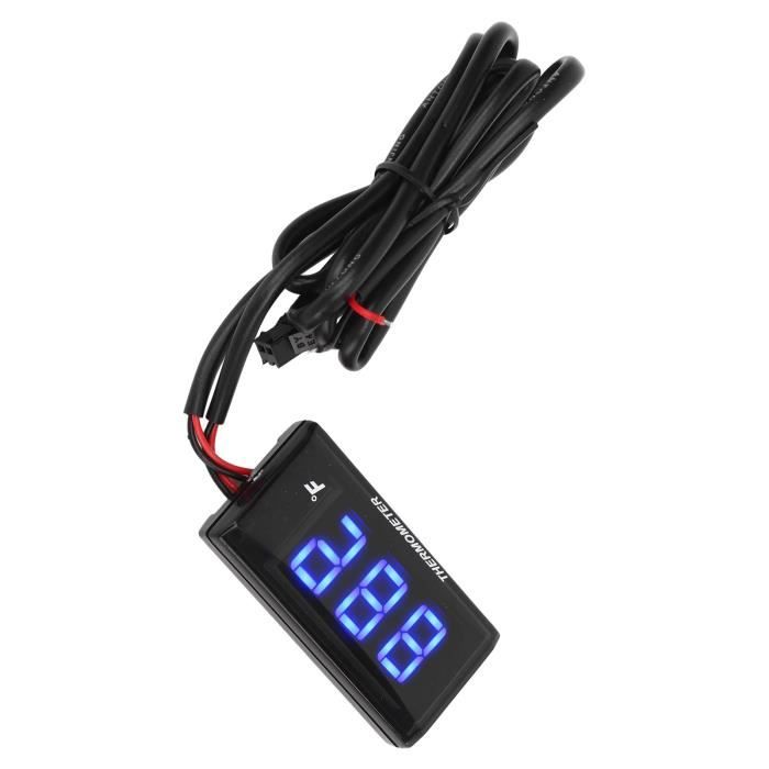 Thermomètre LCD pour moto, étanche et ultra-mince, avec adaptateur pour  bougie d'allumage 10MM DC12V(Blue) - Cdiscount