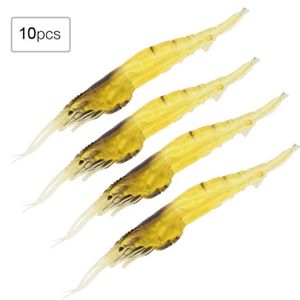 Leurres De Pêche Souples - 5 Crevettes Artificielles Réalistes - 5 Cm - Pour Attraper Gros Poissons