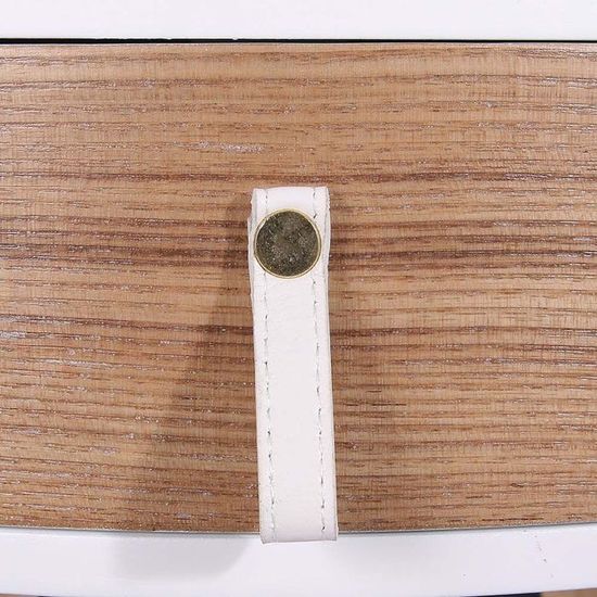 Table De Chevet Ronde En Bois Avec Tiroir Nora D 34 5 X 47 Cm