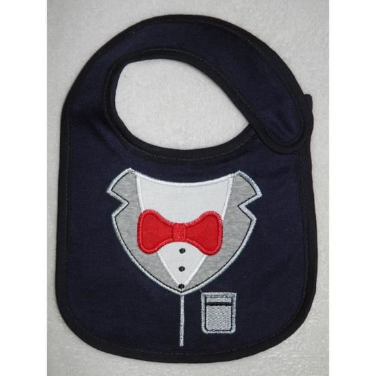Bavoir Bebe Garcon Fermeture Velcro Smoking Costume Noeud Rouge Cdiscount Puericulture Eveil Bebe