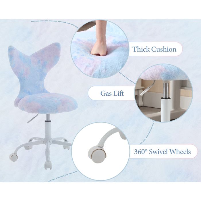 Hjh OFFICE Chaise Pivotante Enfant Kid Bubble Réglable - Motif Licorne Pop-it - Chaise Bureau Enfant 6-14 Ans