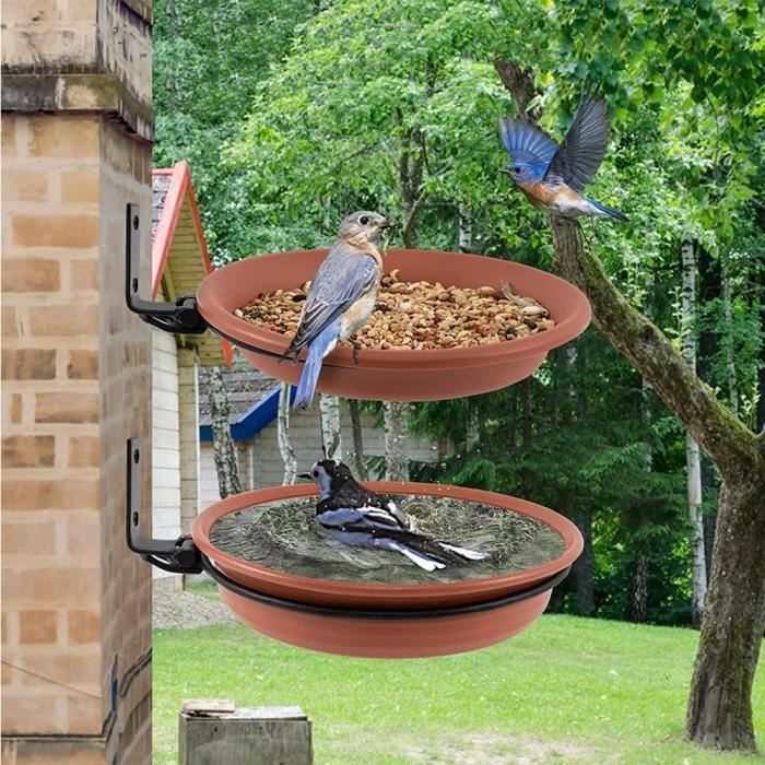 Bain d'oiseaux, mangeoire en fer sur trépied arabesques bleue aspect ancien  79,90 € LEZARD DU JARDIN