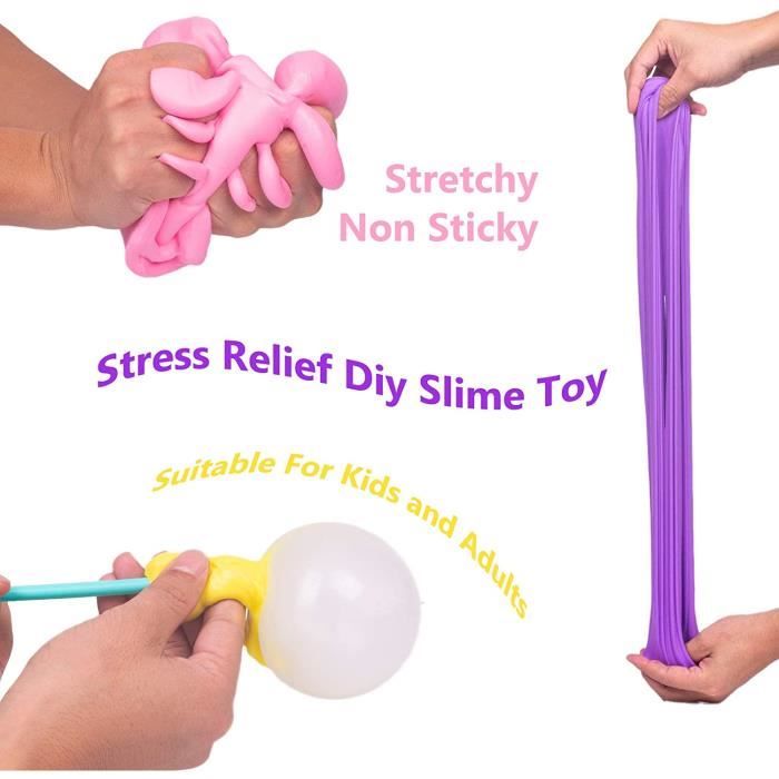 Kit de Mini Slime Fluffy 24 Couleurs, Super Extensible, Non