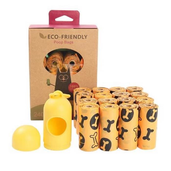 Lot De 300 Sacs à Crottes Biodégradables BIOFAMI Pour Chien - Matériau Compostable à Base D'amidon De Maïs - Certifié OK Compost Home