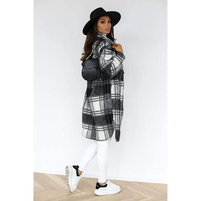 Tunique carreaux femme best sale