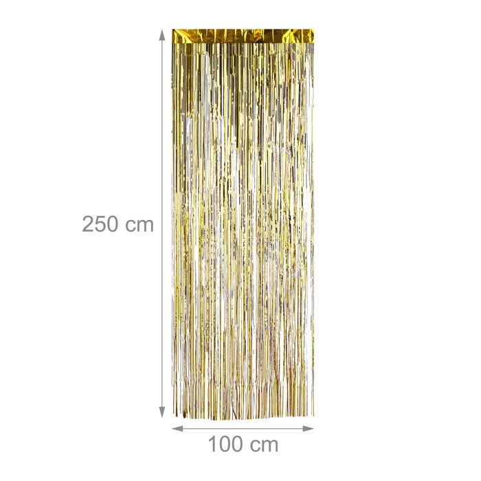 Lot De 2 Guirlandes Franges Métalliques Bleues 2,7m X 7,4m - Décoration Fête