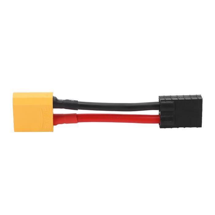 KIMISS Xt90 à Ec3 Adaptateur Ec3 à Xt90 Plastique, Silicone, Cuivre Xt90 Femelle à Ec3 Câble Mâle Connecteur Réutilisable Se Termine Safe Shell 12Awg 94Mm 3.7In Longueur Xt90 Fiche Mâle