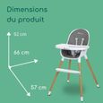 BEBECONFORT AVISTA Chaise haute évolutive, Dès 6 mois jusqu' à 6 ans (30 kg), se transforme en petite chaise enfant, Warm Grey-4