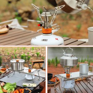 Réchaud De Camping Portable 2 Feux Au Butane - Table De Cuisson Avec étui, Idéal BBQ Et Gaz (bouteille Non Incluse)