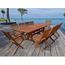 Salon De Jardin En Bois Exotique Osaka Bali 1 Table Extensible