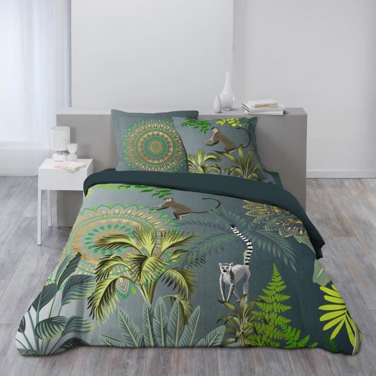 PARURE DE LIT TODAY - HOUSSE DE COUETTE 220X240 2 TAIES D OREILLER 63X63 - 100% COTON 57 fils - Berenice - Maison