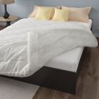 PURSENS Couette 220x240 cm Sherpa - Fourure Polaire, Chaude, Réversible Hiver/Été en Fibre Creuse 6D - Couverture 2 Personnes